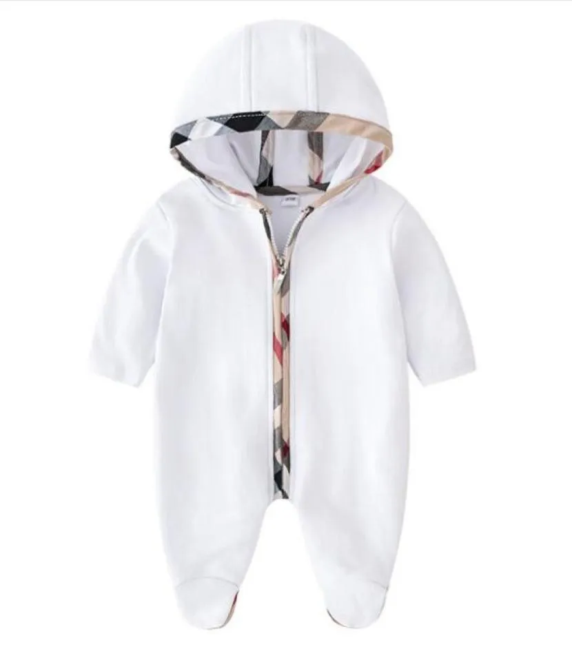 New Baby Rompers Spring Autumn Baby Boy Clothes Cotton Hooded Romper Newborn Baby Girls Kids Infant Jumpsuits Clothing 012M9839515