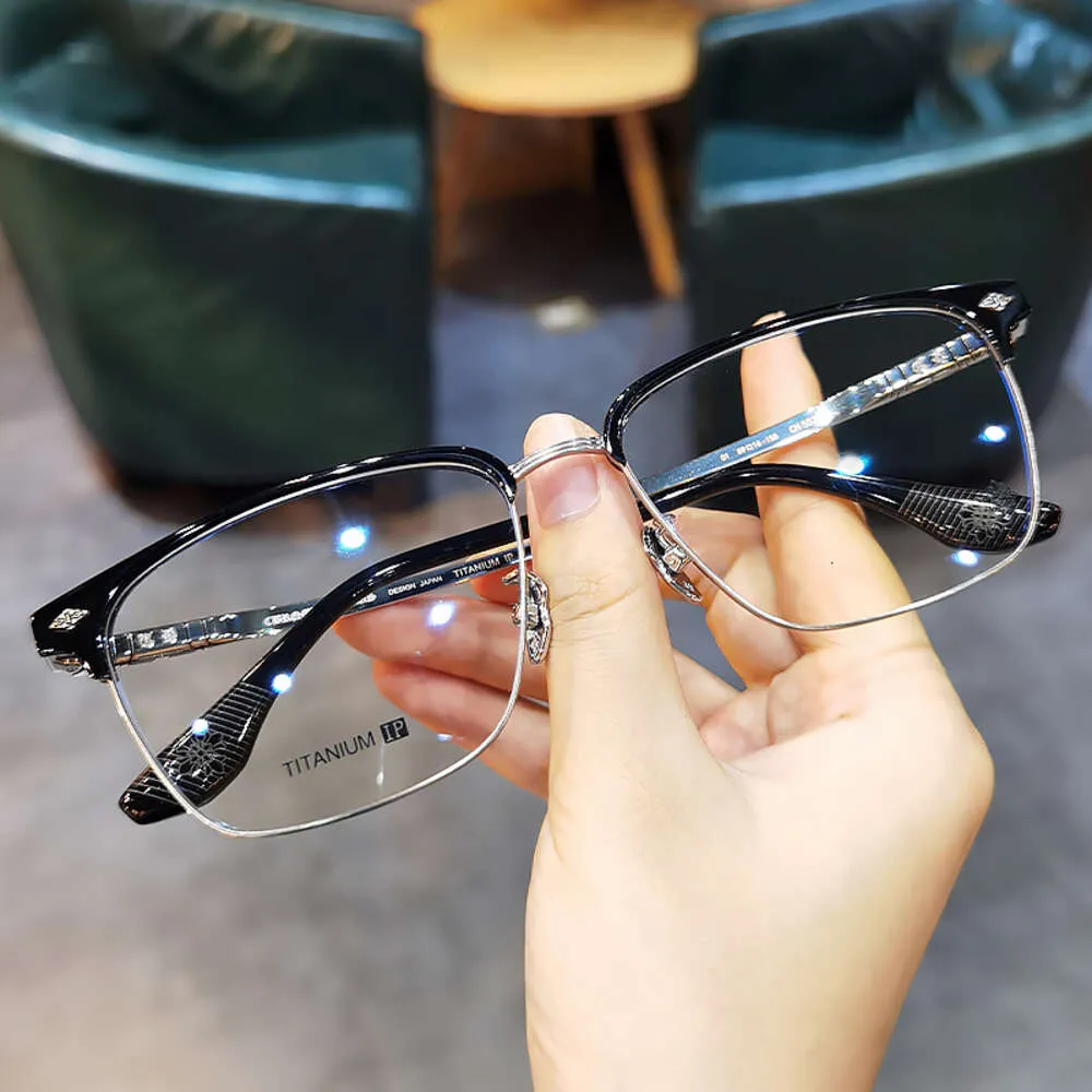 Designer Ch Cross Óculos Quadro Cromos Marca Óculos De Sol Novos Óculos Para Homens Mulheres Na Moda Retro Largo Meio Negócio Emparelhado Miopia Coração Quadros de Alta Qualidade Xggf