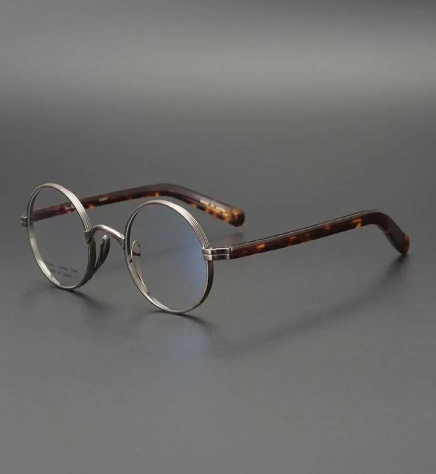 Montures rondes de style rétro exquis pour hommes et messieurs, lunettes en métal à monture complète, jambes miroir en écaille de tortue, lunettes 5701294