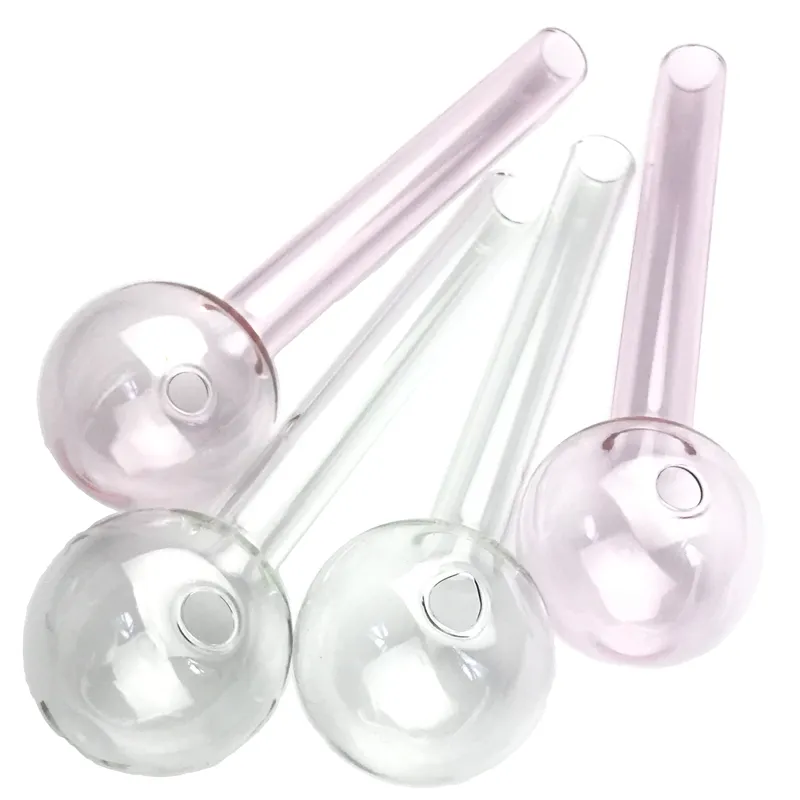 Nuove pipe da fumo in vetro con bruciatore a nafta grande da 7,3 pollici con gorgogliatore per bruciatore a nafta Pyrex trasparente marrone rosa bianco