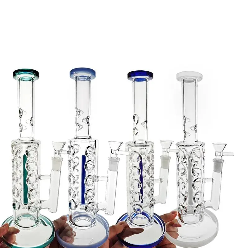 Narghilè Bong in vetro Fab Egg Oil Dab Rigs Narghilè Inline Perc Percolatore Tubi per l'acqua con tubo dritto con giunto femmina da 14,5 mm WP2161