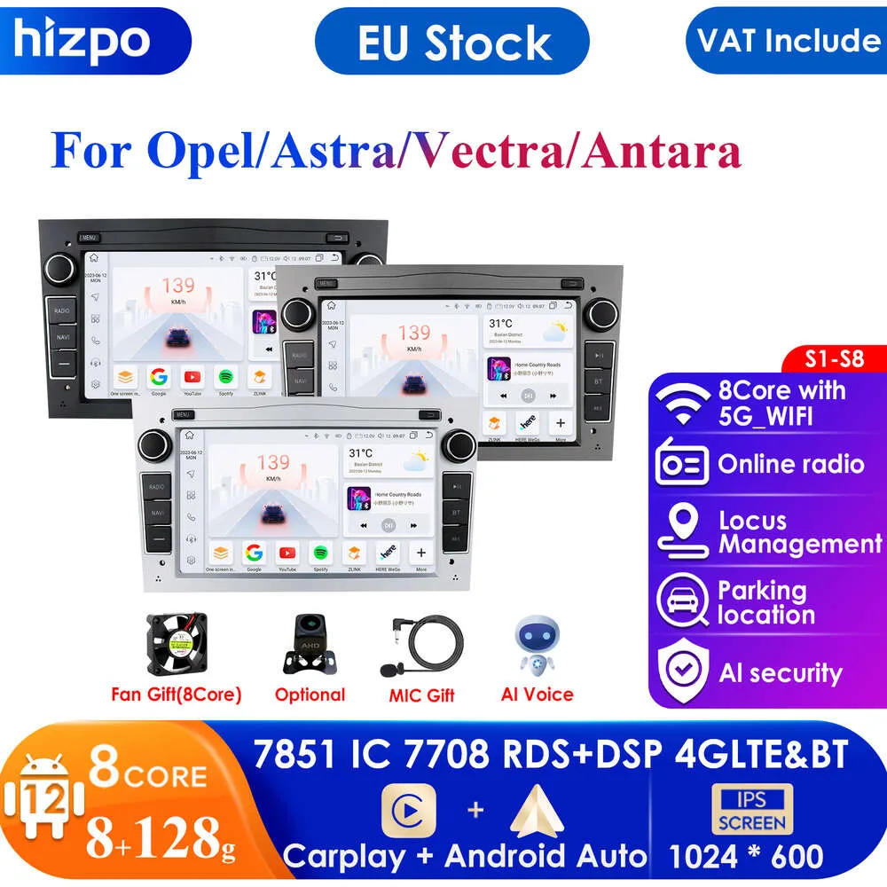 64G 4G-LTE Android 2 Din Car GPS Player for Opel Astra H J 2004 Vectra Vauxhall Antara Zafira Corsa C D Vivaro Meriva Veda Radio