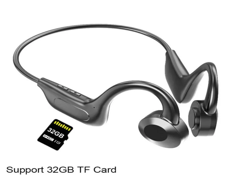 Beengeleiding Headset Bluetooht-hoofdtelefoon Draadloze koptelefoon Oorhaak MP3-speler Bellen Sport 32GB TF-kaart Fietsen Hardlopen Duiken5315217