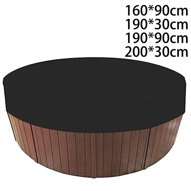 Black Bathtub Cover Round AntiUV Protector Outdoor Courtyard Spa Swimming Pool Tub Dust Waterproof Durabl 231228