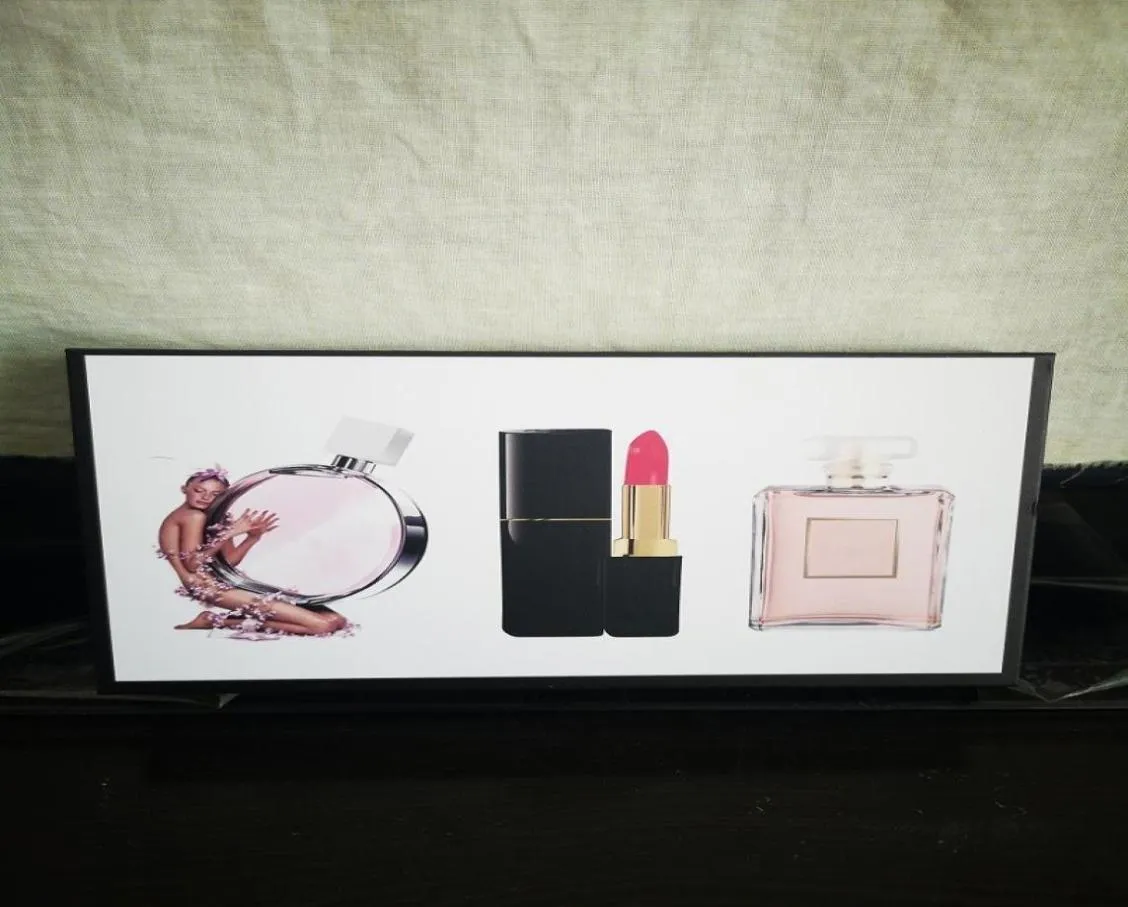 3'ü 1 Makyaj Parfüm Hediye Seti Şansını Kadın Kuzusu Kişisi Koleksiyonu Mat Rujlar Kozmetik Topluluğu De Maquillage Parfum Kits9967510