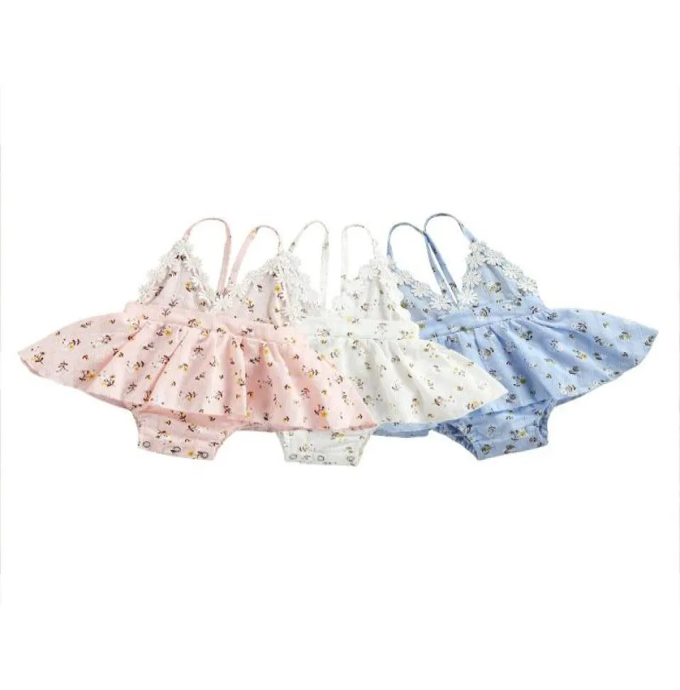 Macacões CitgeeSummer Criança Bebê Meninas Romper Full Floral Strap Backless Macacão Tutu Saia Bonito Roupas 6097542