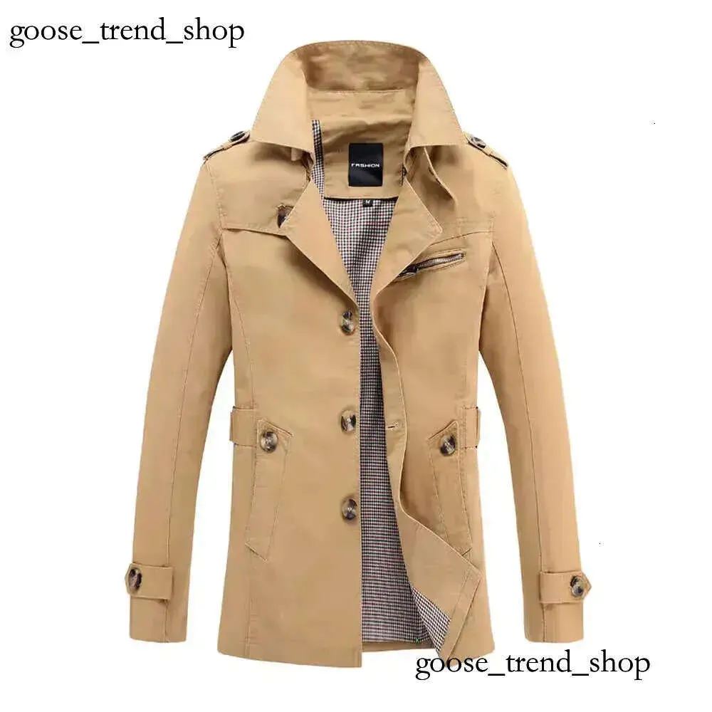 Veste Slim Trench Moyen-long Manteau Homme Hommes Automne Taille Mâle Nouveau Printemps Designer Veste De Mode Britannique Coupe-Vent Plus Style 963 774 55