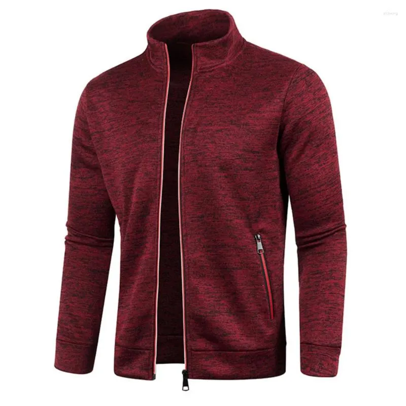 Men's Vests Nice Autumn Winter Zipper Knit Long Sleeves Thin Cashmere Fashion Top Sweater Coat