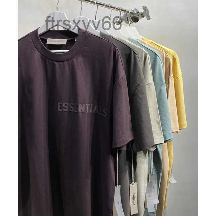 T-shirt Wx7k T-shirt moda uomo e donna High Street Brand Ess Collezione manica corta Look Coppia Stelle Stesso stile Abbigliamento quotidiano 38O8 5HD0