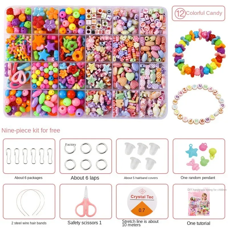 Kit De Perles Sanlebi – 2000 Pièces – Bracelets, Colliers, Bagues – Coffret De Rangement – Dès 6 Ans – Cadeau Fille