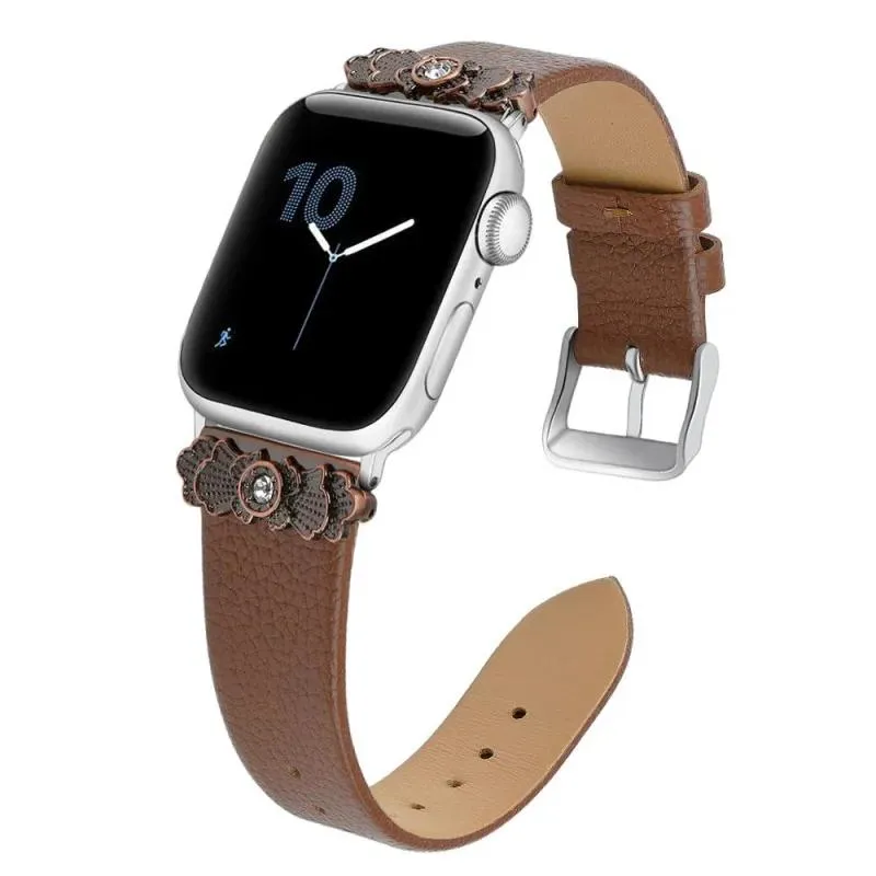 الملحقات FHX17KB CORREA لـ Apple Watch IWATCH 7 6 5 4 384245MM حزام حزام جلدي Bandje Cinturino لأشرطة Iwatch Bands