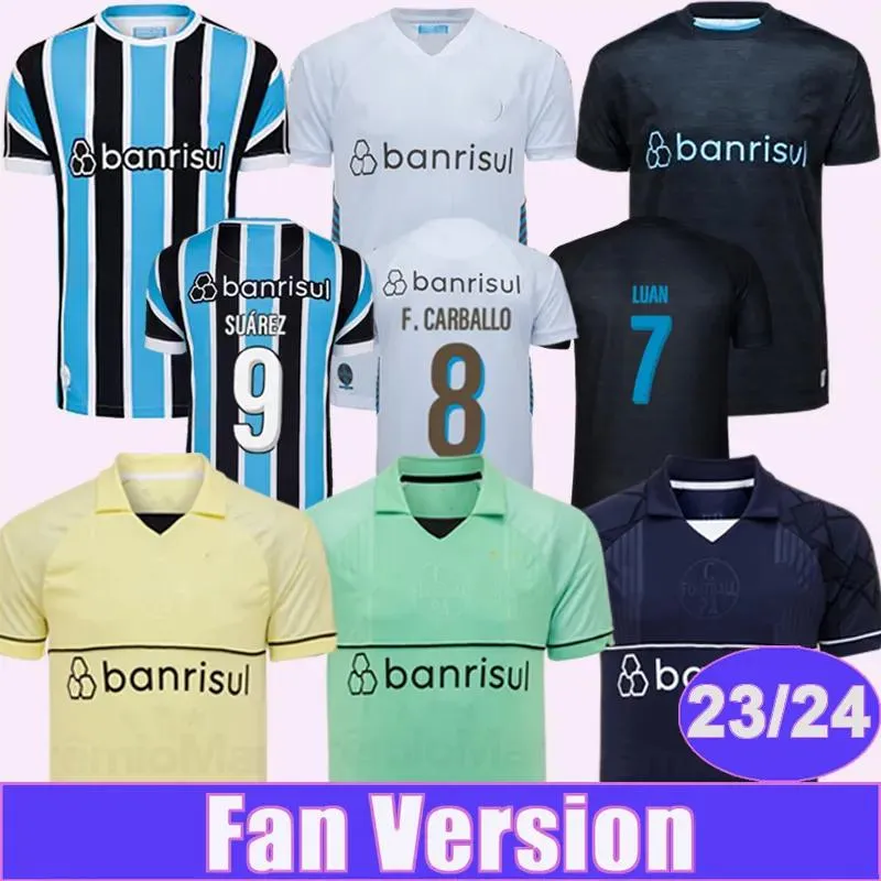 着用23 24 Gremio Ferreira Pepe Mens Soccer Jerseys Geromel Suarez Kannemann F.Cristaldo Home Away 3rd Training Wear Goalkeeper Footbal