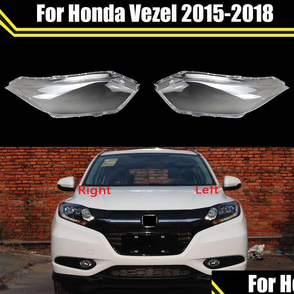 Car Lighting Accessories Light Caps For Honda Vezel Transparent Lampshade Lamp Shade Front Headlight Er Glass Shell Lens Case Drop D Dhqb3