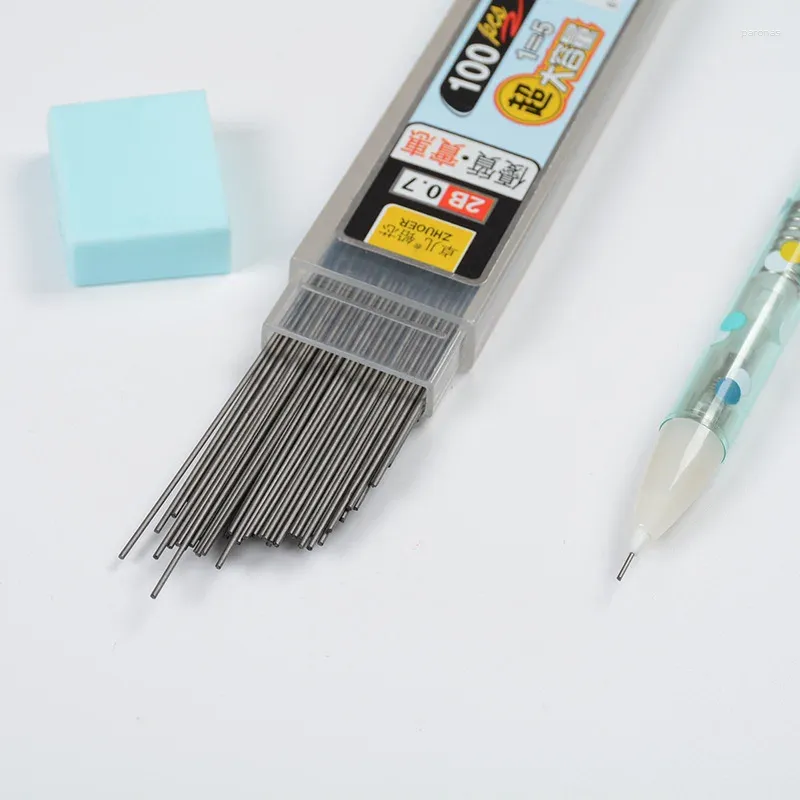 0,5/0,7 mm große Kapazität süße automatische Bleistiftmine 2B Student Schreibwaren 100 Stück/Box Schule