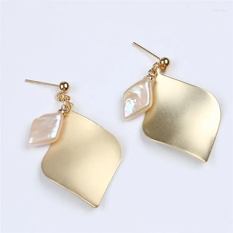 Dangle Earrings 2023 Jewelry Pearl Female Tassel Rhombus Shaoe Fashion Creative 925 Silver Pin