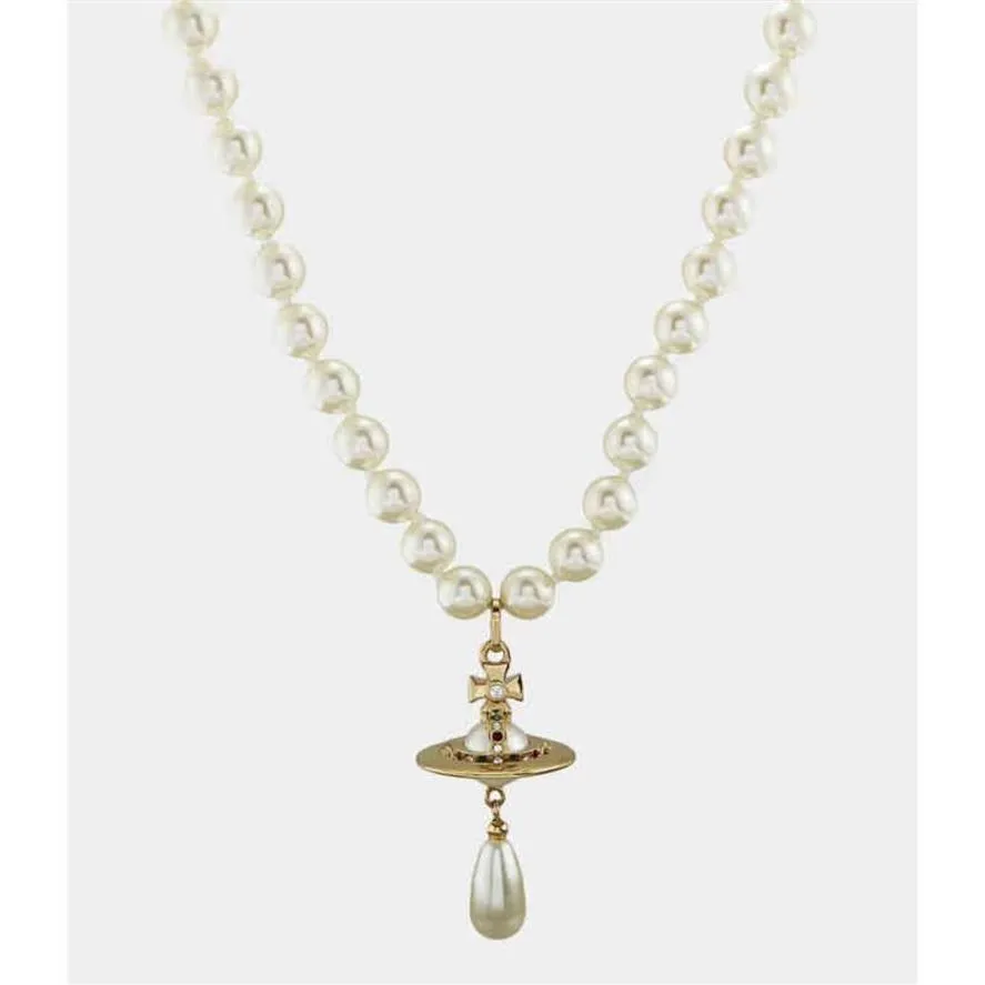 Роскошная жемчужная цепочка, спутниковое колье, элегантное ожерелье с подвеской на ключице, ожерелье в стиле панк, жемчуг в стиле барокко, эффектные ожерелья на свадьбу Par246y