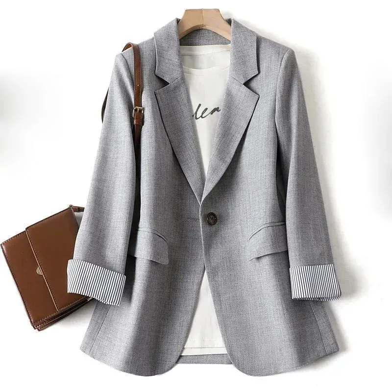 Dames à manches longues printemps jolie pochette mode affaires costumes à carreaux femmes travail bureau Blazer femmes vestes manteaux S-8XL 231229