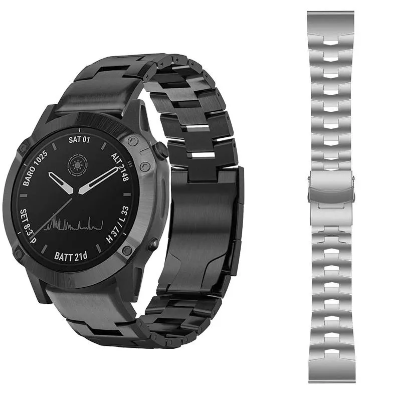 Tillbehör Smart Watch Band -remmar för Garmin Fenix ​​7 6 6x Pro 7x 5x Plus 5 3HR Forerunner 935 Snabbutgivningsband Titanlegeringsarmband