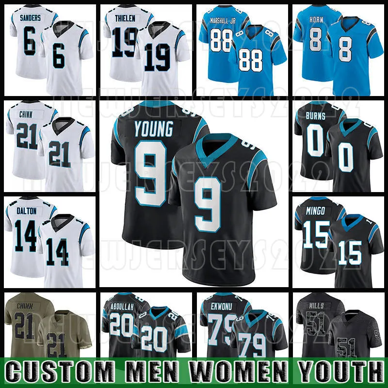 9 Bryce Young Jersey 15 Jonathan Mingo Football Bradley Bozeman Jaycee Horn Carolinas Jeremy Chinn Burns Panther Miles Sanders Ikem Ekwonu Chuba Hubbard Cade Mays