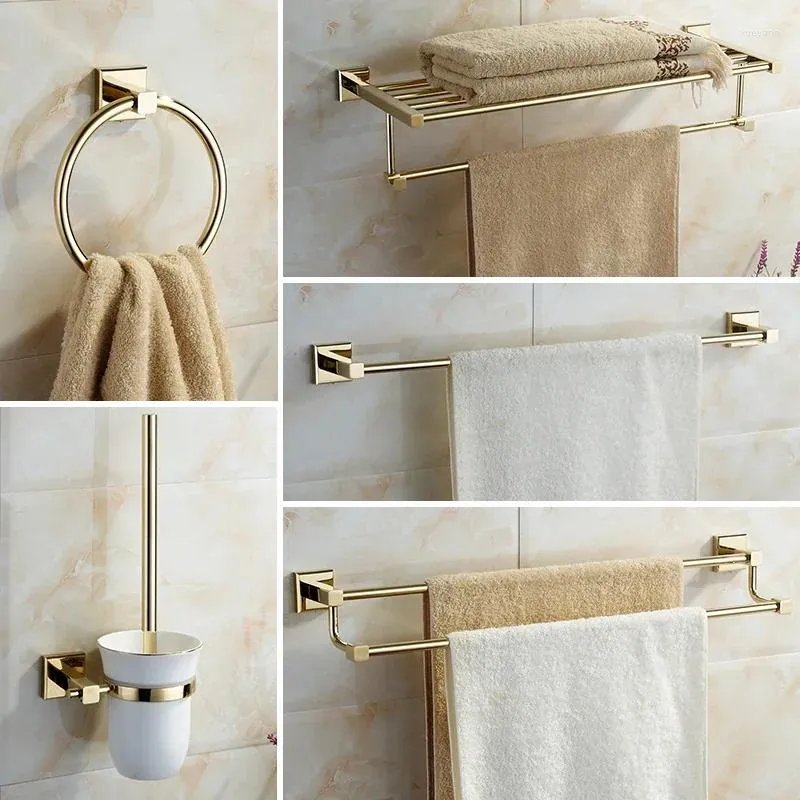 Zestaw akcesoriów kąpielowych Vidric Gold Style Akcesoria łazienkowe Ręcznik Papier uchwyt papierowy