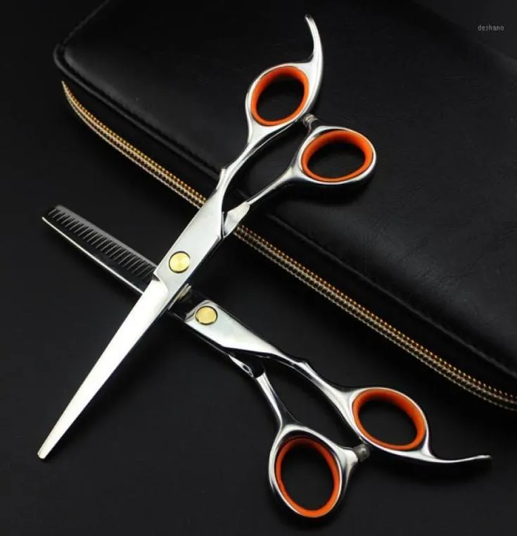 Professional Japan 440C 6 tum hår sax Set Cutting Barber Makas Haircut Scissor Thinning Shears Frisör SCISSORS12610421