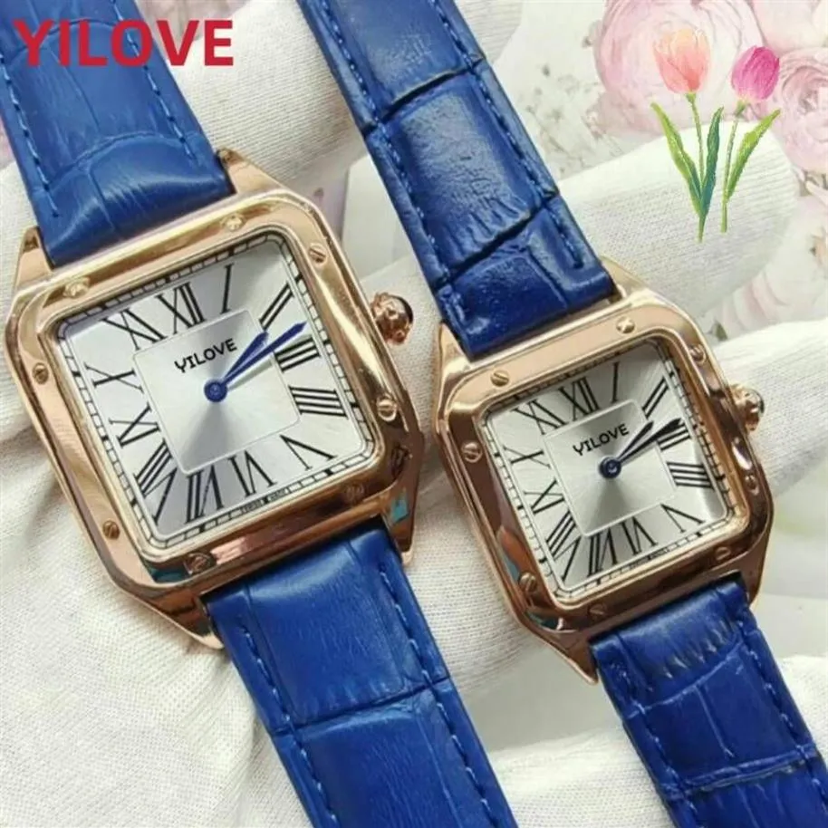 Orologio da uomo e da donna di qualità superiore, movimento Quatz, 32 mm, 27 mm, cinturino in vera pelle, vetro zaffiro, Montre De Luxe Waterp279H