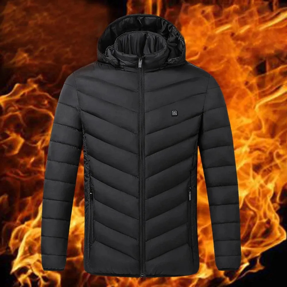 Kurtki ciepłe podgrzewane kurtki dla mężczyzn kobiety zimowy elektryczny płaszcz grzewczy z 2 strefami ogrzewania 3 poziomy ogrzewania na chłodne dni