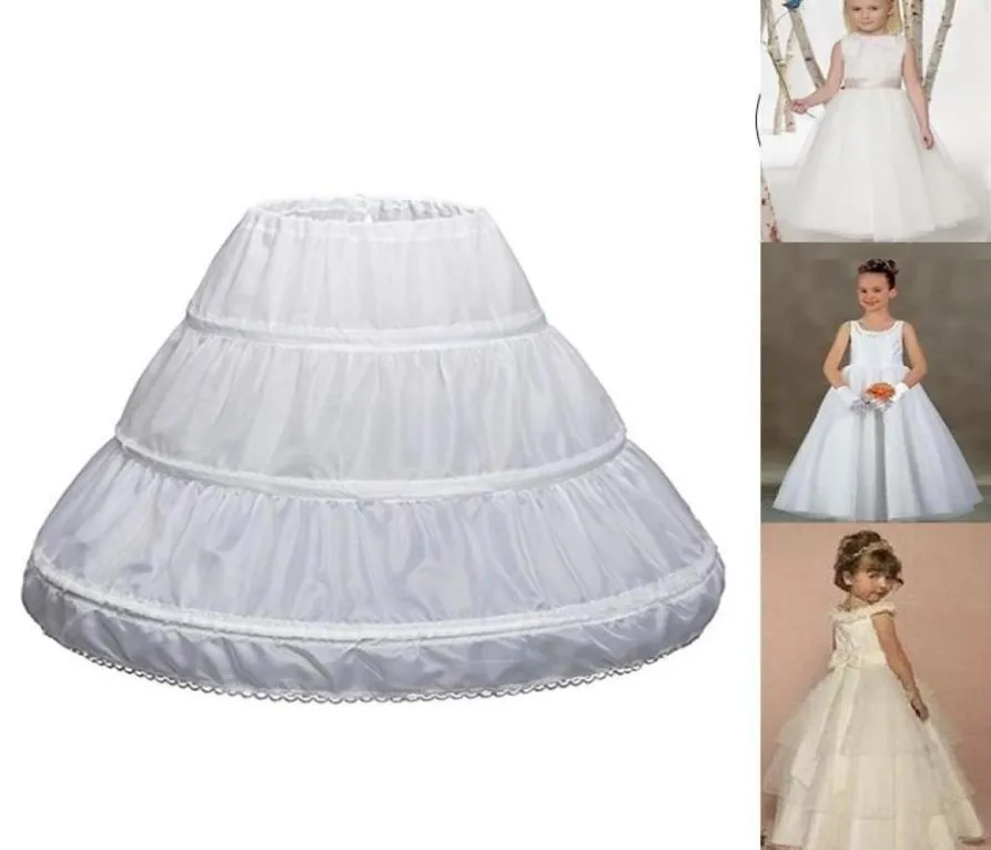 Spódnice ly 1 pcs Dzieci Dziewczyna dziewczyna petticoat pannier spódnica 3 obręcze na suknię ślubną imprezę 8332539