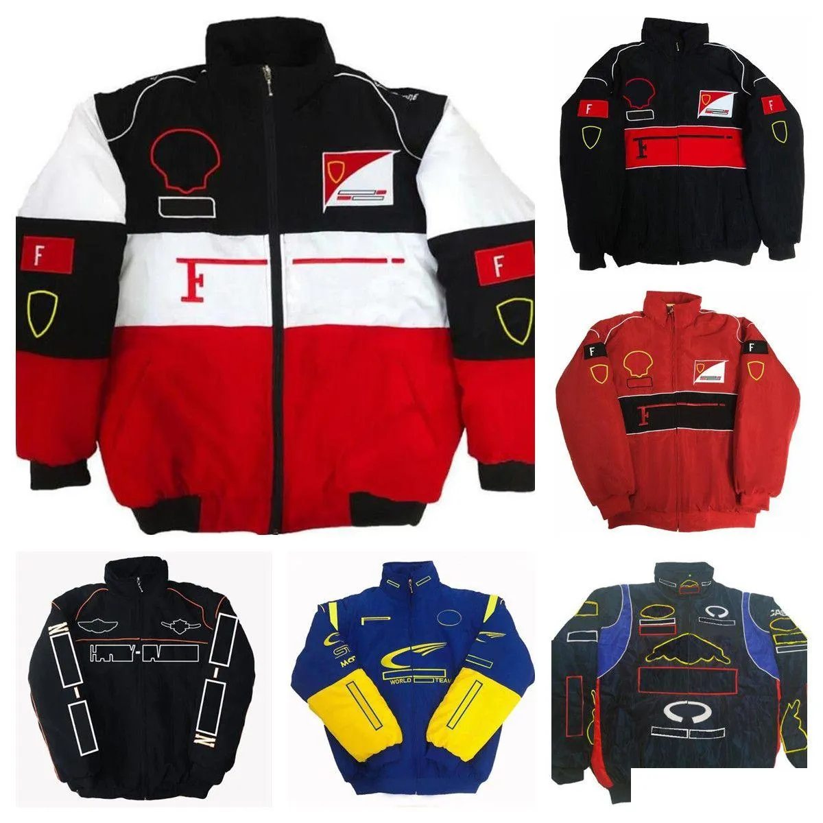 Vestuário de motocicleta F1 Forma 1 Racing Jacket Winter Car Fl Bordado Logotipo Algodão Roupas Spot Venda Drop Delivery Mobiles Motorcycl Dhr4i