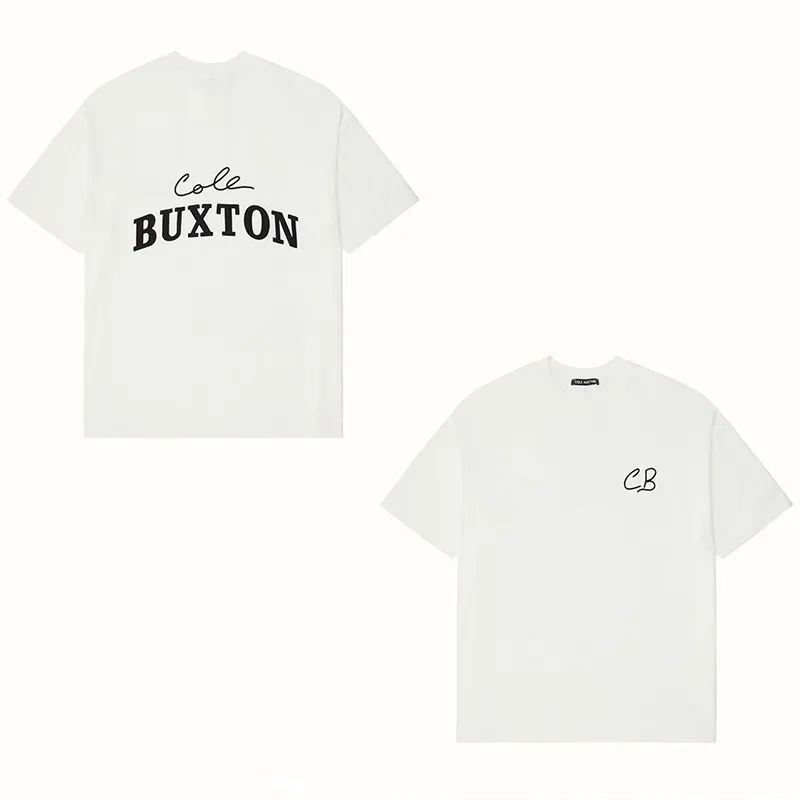 Herren-T-Shirts Cole Buxton Sommer Spring Locker grün grau weiß weiß schwarz T-Shirt Frauen hochwertige klassische Slogan-Print-Top-T-Shirt mit Tag E6