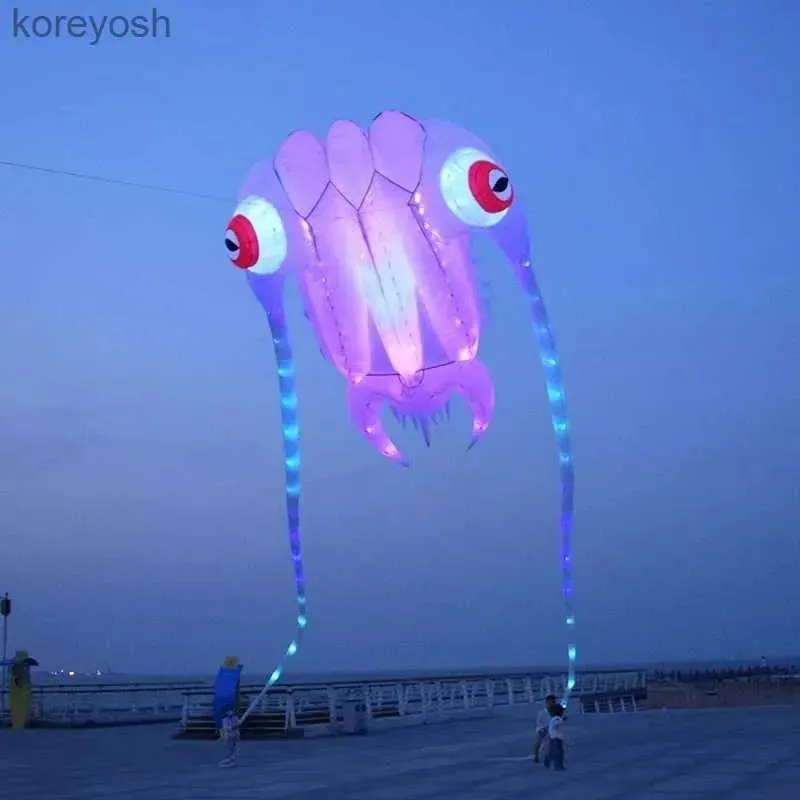 アクセサリーカイトアクセサリー大人用のkite led kite kite kite flying trilobites kites防水リップストップナイロン生地屋外おもちゃvoar