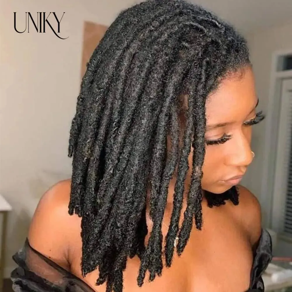 Bulks Hair Bulks 60 Stränge Dreadlock-Erweiterungen für Männer Frauen Afro Kinky Straight 100 menschliche handgefertigte Loc-Zöpfe Häkeln 230301