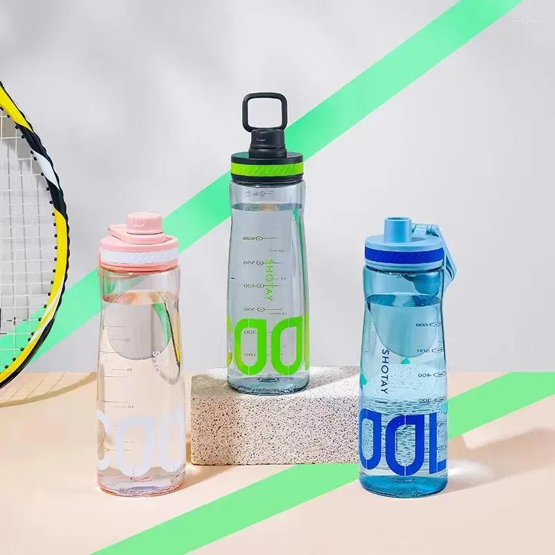 Bouteilles d'eau Bouteille Sport Shaker Gym Air Up Drinkfles Potable Voyage Bouteille Plastique Transparent Vide Plastique