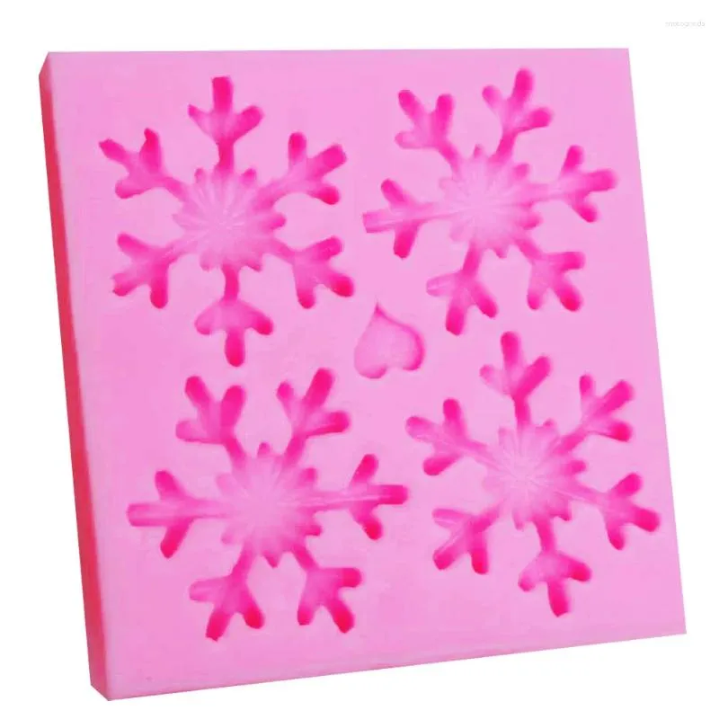 Baking Moulds M697 DIY Snowflake Heart Silicone Cake Mold Chocolate Surgarcraft Gumpaste Home Fondant Decorating Tools