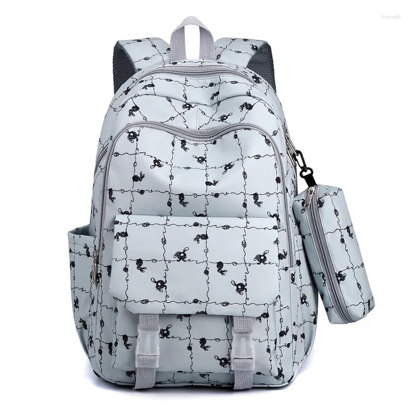 Skolväskor Kvinnor ryggsäck för flickor tonåringar Middle Student nylon Korean Bagpack