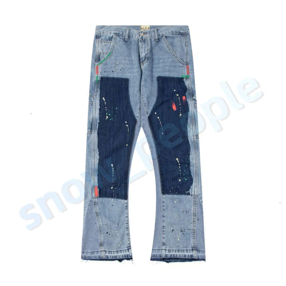 Designer maschili hip hop sottaceto jeans svasato slipped slim fit jeans pantaloni mans streetwear pantaloni lavati per topsweater monpant all'ingrosso