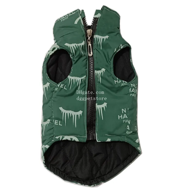 Designer Hondenkleding Winter Hondenkleding Klassiek Letterpatroon Winterjas voor honden Luxe warme hondenjas Winddicht waterdicht huisdier Koud weerjas voor kleine hond 891