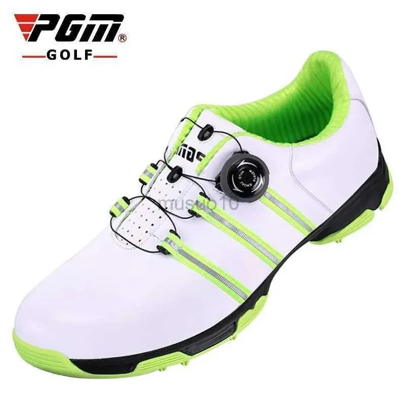 منتجات أخرى Golf Products PGM Golf Shoe Men's Cowhide Anti Sideslip Slotable Slot Shole HKD230727