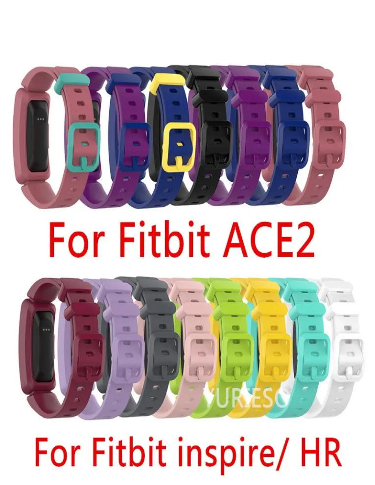 Silicone Wristband Strap Bracelet For Fitbit Inspire Inspire HR Fitbit ace 2 ACE2 Tracker Smartwatch Replacement Watch Band Wris9607260