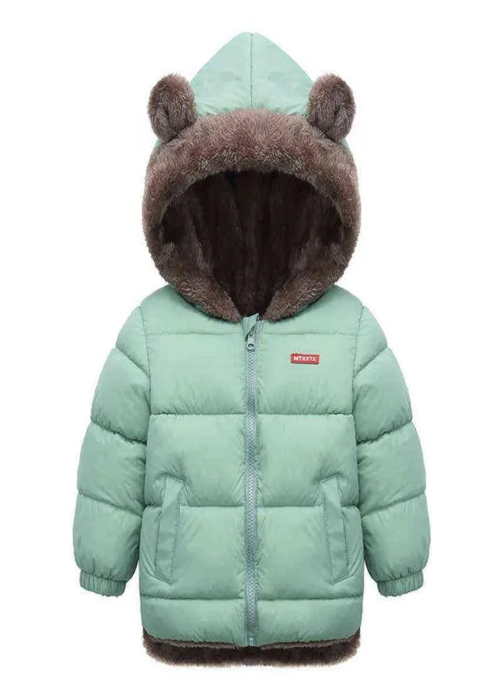 Toddler Veste décontractée Tenue d'automne d'hiver Veste chaude à sweat à sweat coton pour enfants plus épaisses Veste de bébé à manches longues J22073467557