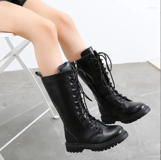 Botas meninas couro preto tênis outono inverno manter quente crianças moda criança crianças neve tamanho grande