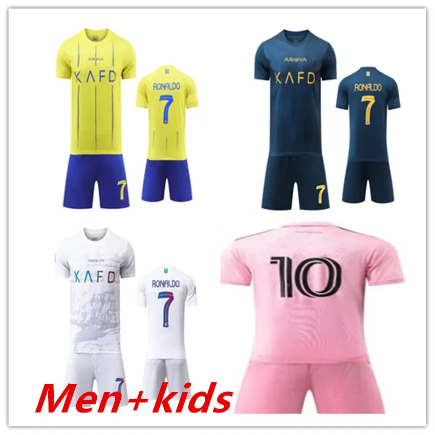 23 24 Al Nassr FC Soccer Jerseys Ronaldo Home Kids Football Jersey Kit Cr7 Gonzalo Martinez Talisca Ghislain Konan Vincent Aboubakar Men Football Shirt al-Nassr fc