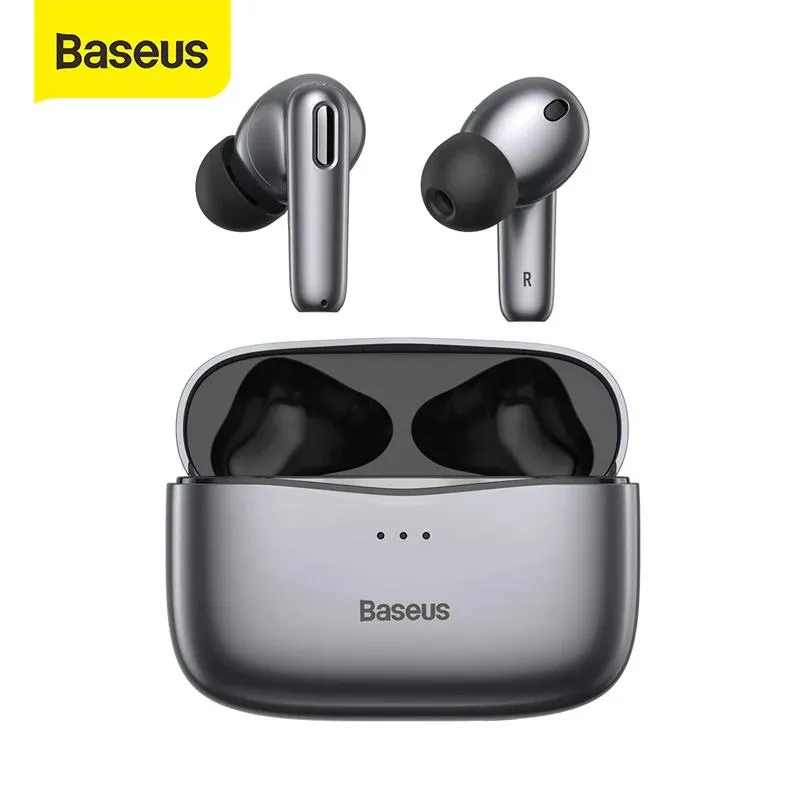 Earphones Baseus S2 ANC Earphone Active Noise Cancelling Bluetooth 5.0 TWS Earphone Earbud HiFi Audio Gaming Headphone Touch Control