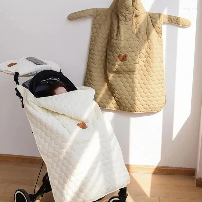 Couvertures Snug Couverture coupe-vent respirante élégante pratique avec capuche pour les landaus de bébé