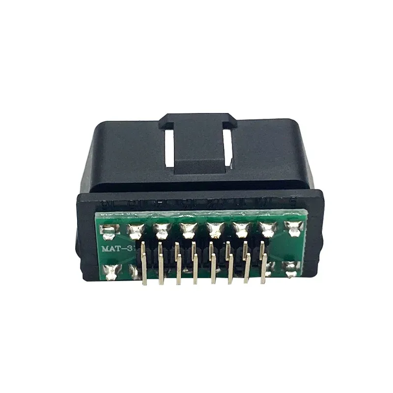 Automotive OBD2 mannelijk 16-pins connector verguld 90 ° bochtpin OBD-stekker J1962M 2,54-pins verguld