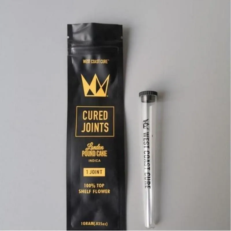 West Coast Cure 3 шт. 1 шт. СУМКА ДЛЯ СУСТАВОВ ПЛАСТИКОВЫЕ ТРУБЫ Упаковка 2021 Moonrock Preroll Упаковка предварительно свернутых туб Aexao Iwnma