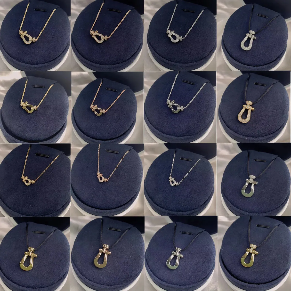 -Selling Horseshoe Necklace French Luxury Lady Jewelry Original 925 Silver 18k Gold 1 1 결혼 선물 도매 231229