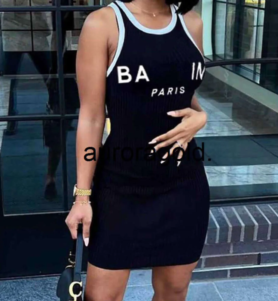 2024Summer Luxury Brand Designer Dress Fashion Letter Printed Dresses For Woman Slim Quick Dry Mini Skirt American Womens Clothing Plus Size 3xl 4xl