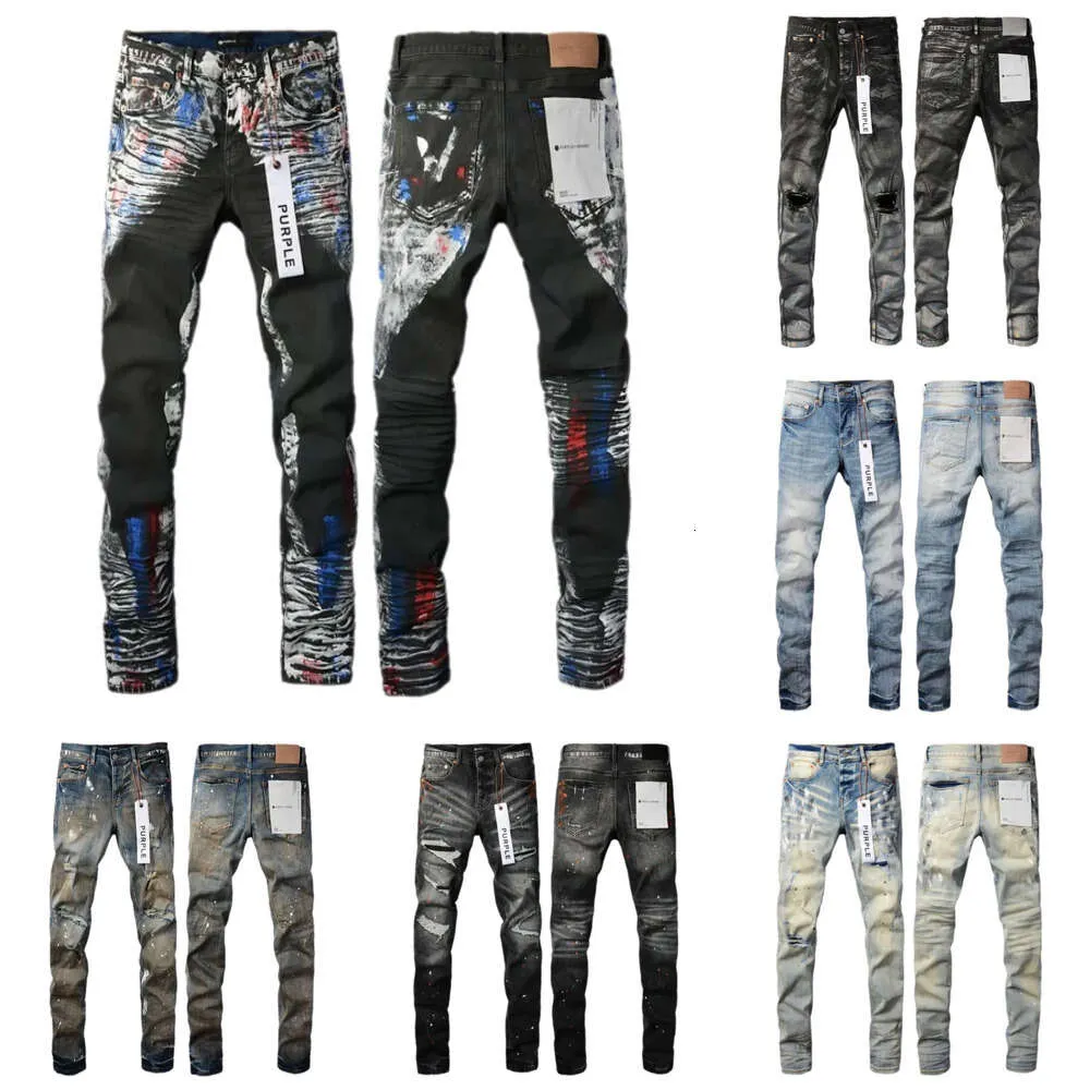 Roxo designer magro moda jeans masculinos de alta qualidade jeans marca masculina novo estilo calças bordadas retro casual calças masculinas atacado