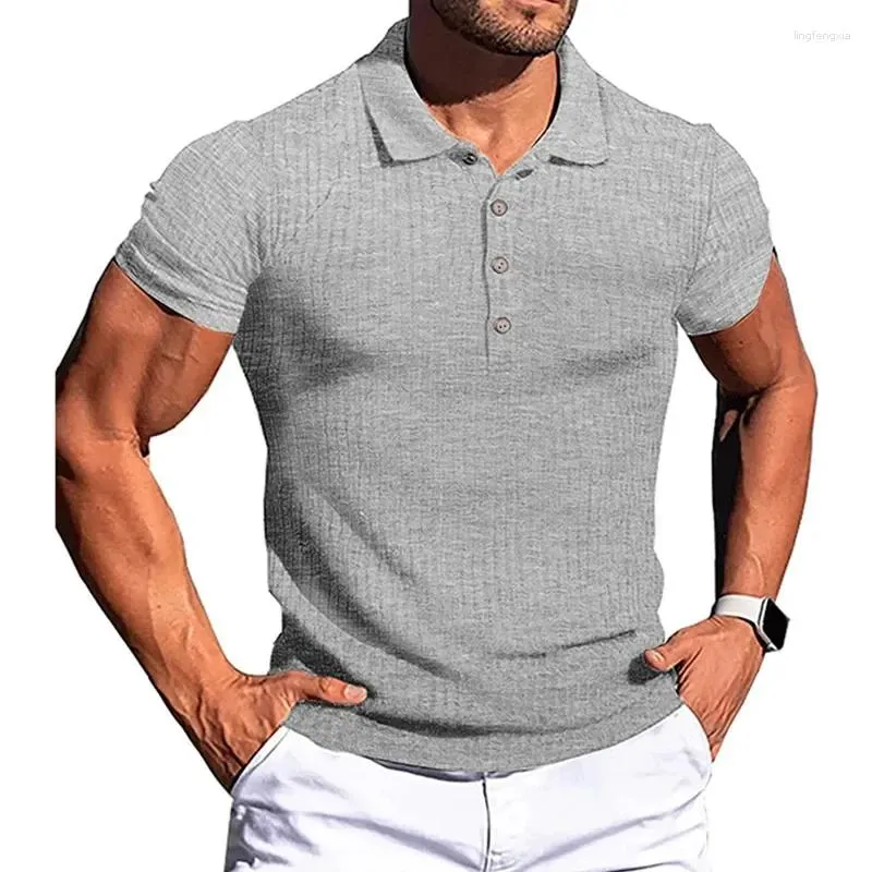 Polos masculinos kpop moda estilo harajuku fino ajuste topos solto casual todos os jogos t-shirts sólido fino undershirt manga curta camisa polo